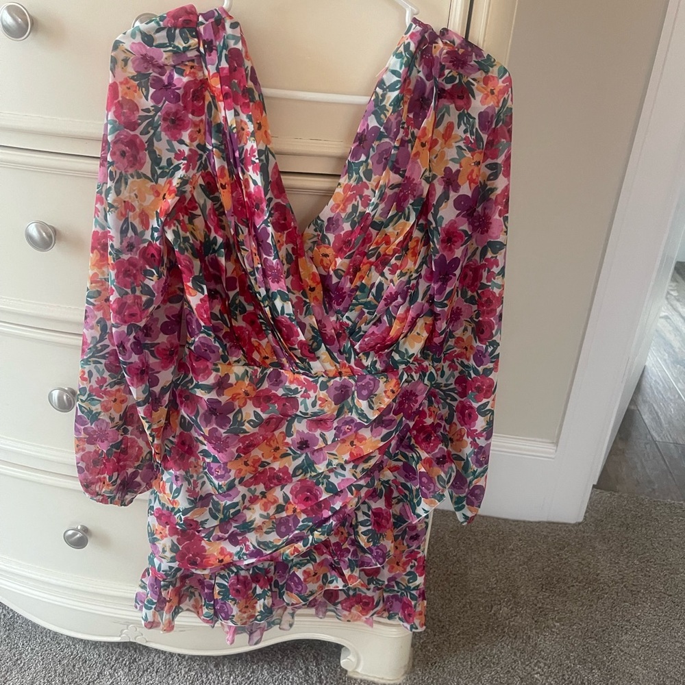 Long sleeve mini dress